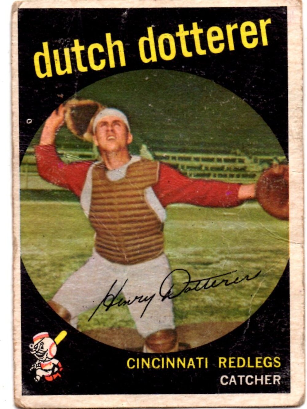 Vintage Sports Card - 1959 Topps Dutch Dotterer Cincinnati Redlegs